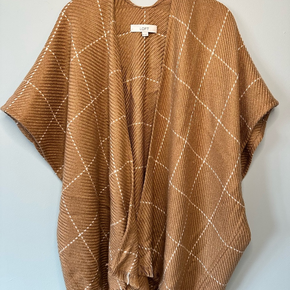 LOFT // Brown Women's Poncho Sweater